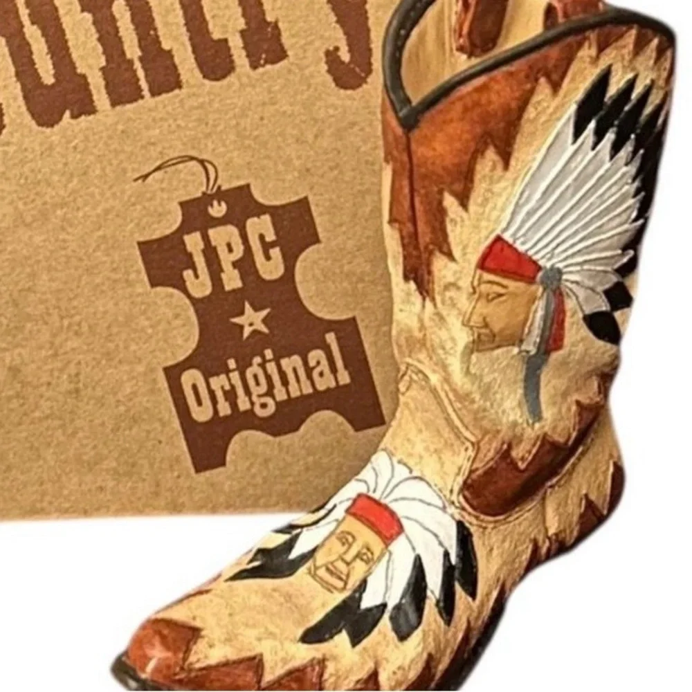 New Just Plain Country “Heritage” Western Cowboy Boot Figurine